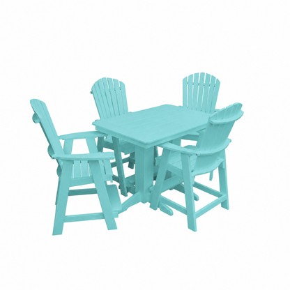 Keystone Amish Co. Sunburst 4-Person Counter Height Poly Dining Set