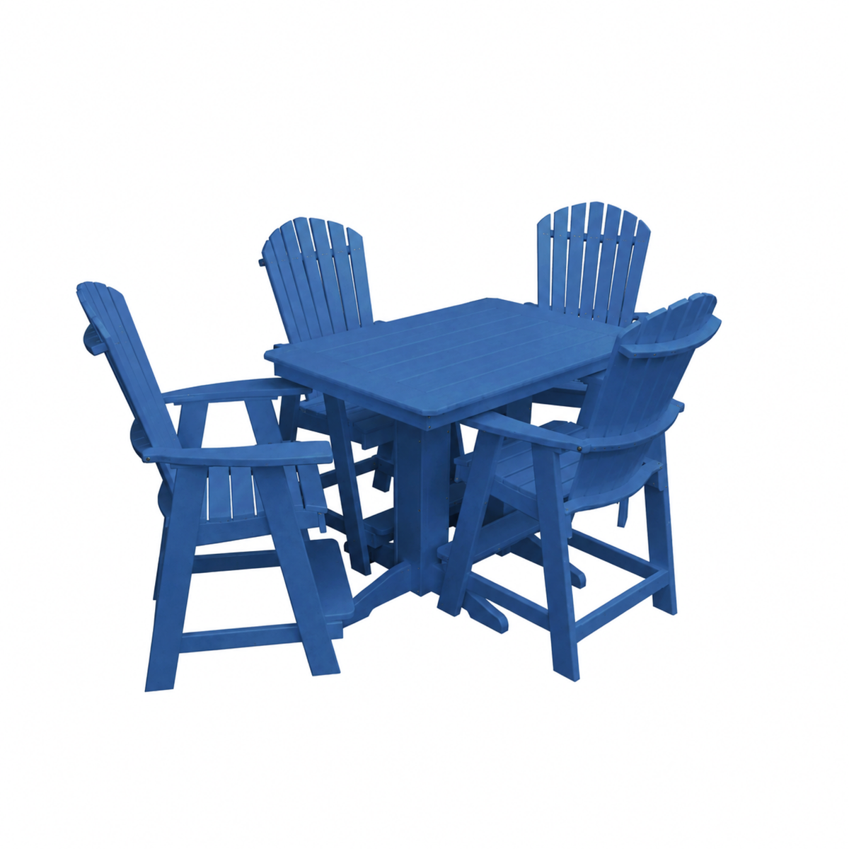 Keystone Amish Co. Sunburst 4-Person Counter Height Poly Dining Set