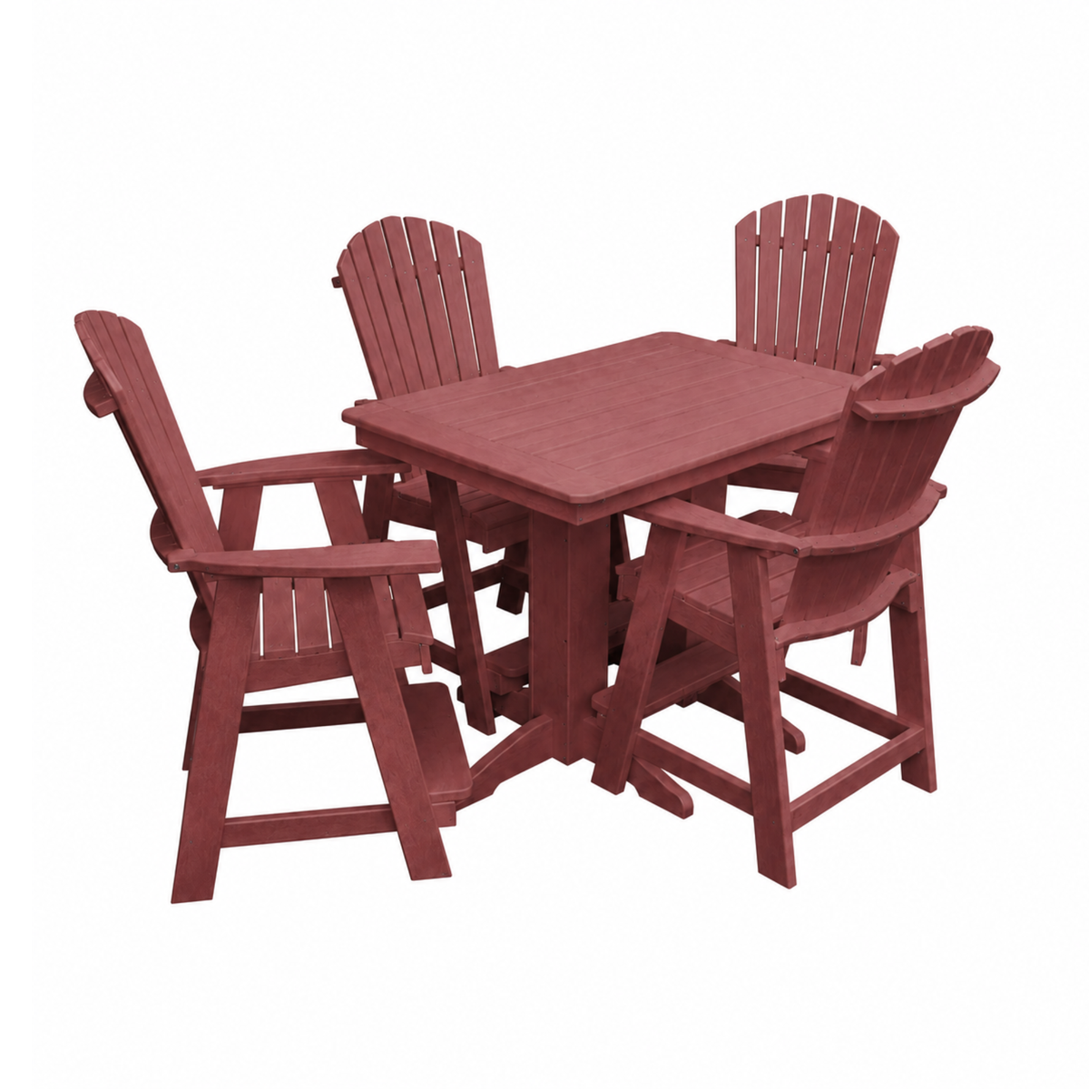 Keystone Amish Co. Sunburst 4-Person Counter Height Poly Dining Set