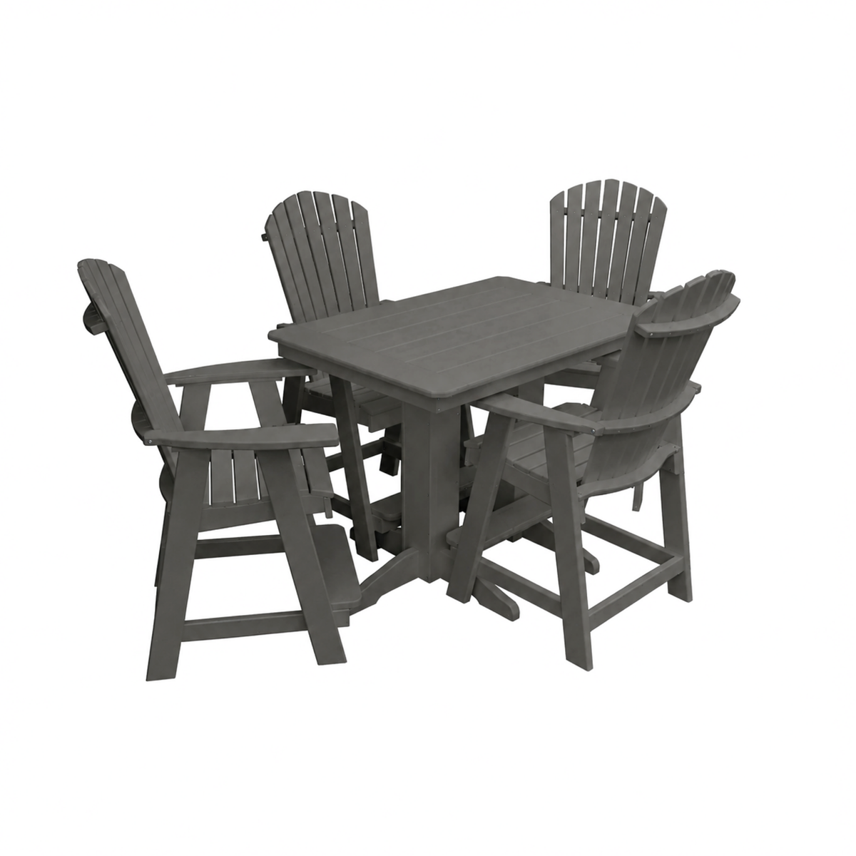 Keystone Amish Co. Sunburst 4-Person Counter Height Poly Dining Set