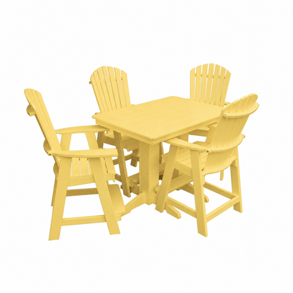 Keystone Amish Co. Sunburst 4-Person Counter Height Poly Dining Set