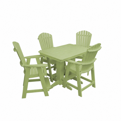 Keystone Amish Co. Sunburst 4-Person Counter Height Poly Dining Set