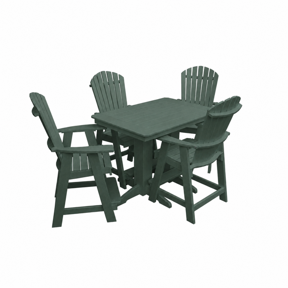 Keystone Amish Co. Sunburst 4-Person Counter Height Poly Dining Set