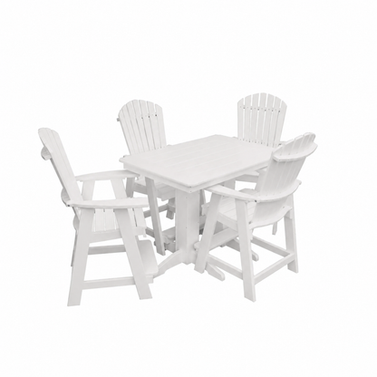 Keystone Amish Co. Sunburst 4-Person Counter Height Poly Dining Set