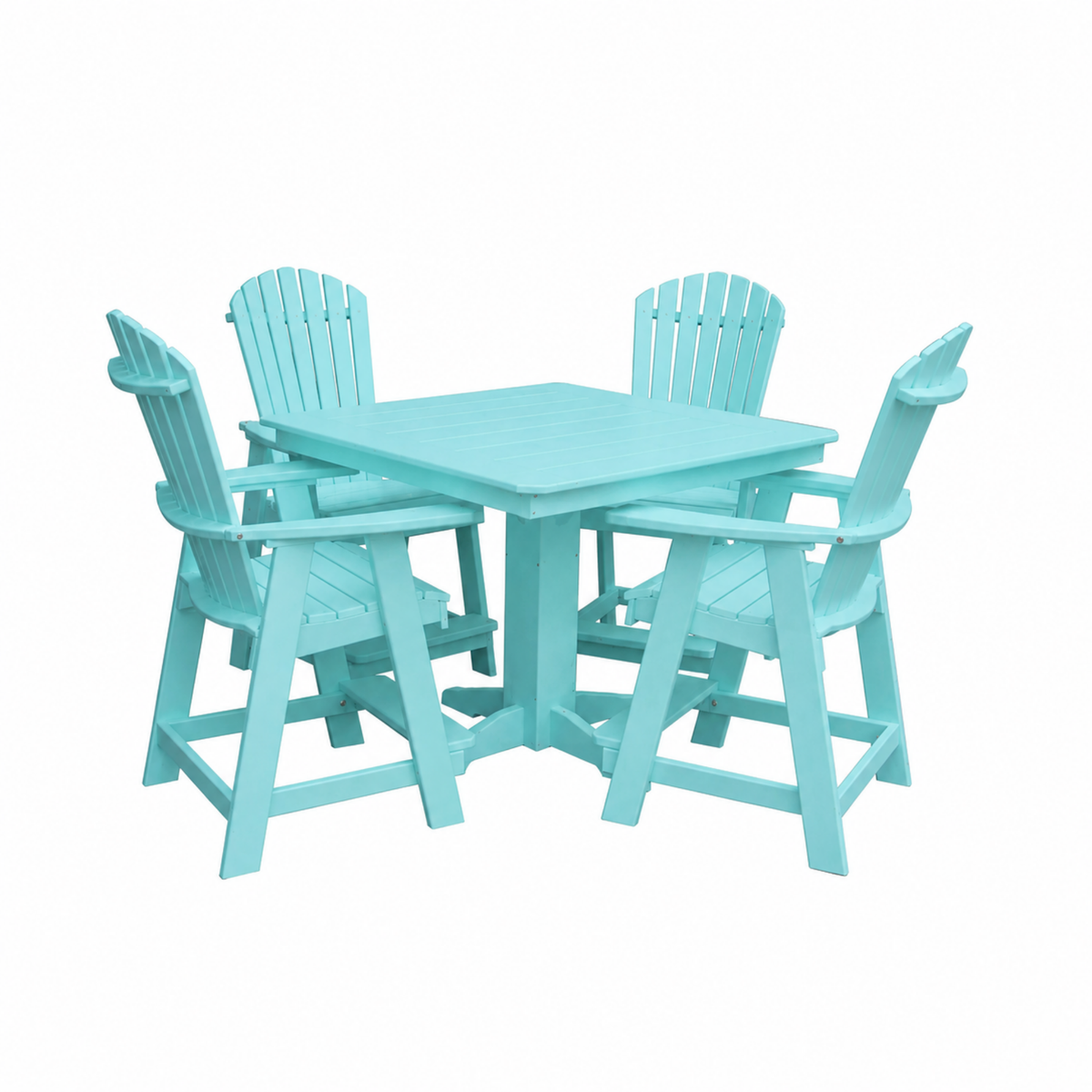 Keystone Amish Co. Sunburst 5-Piece Counter Height Poly Dining Set