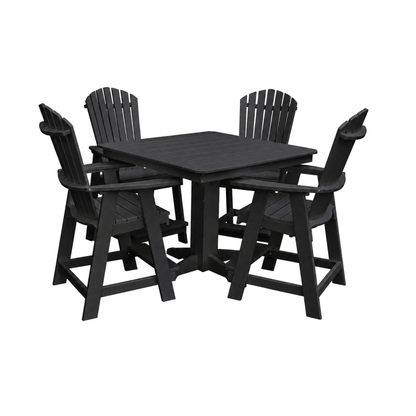 Keystone Amish Co. Sunburst 5-Piece Counter Height Poly Dining Set