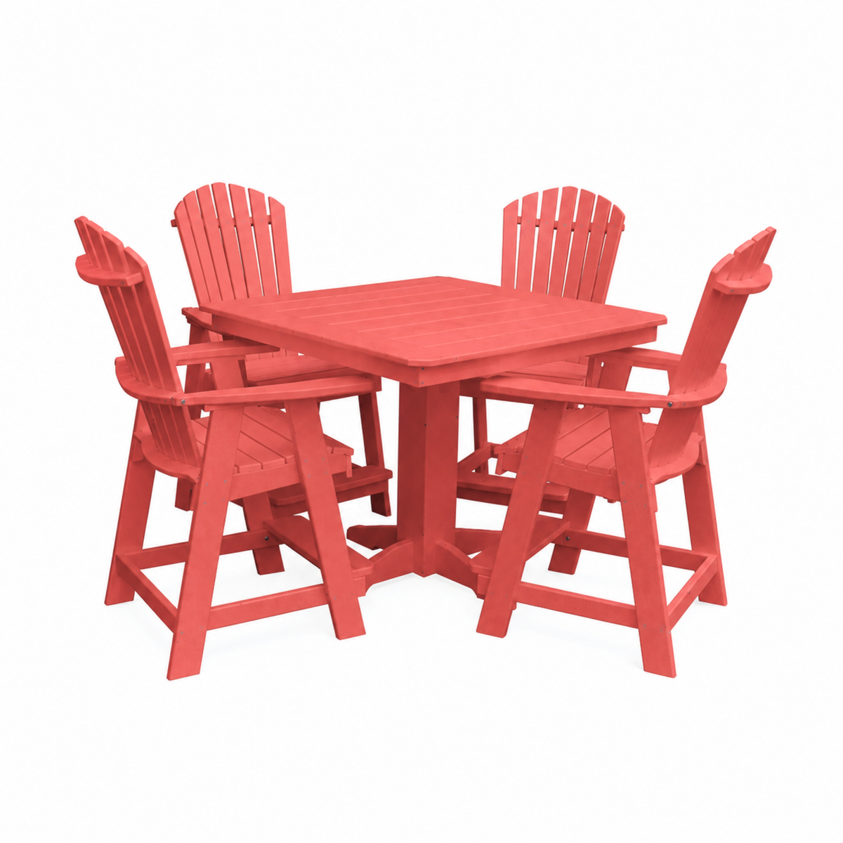 Keystone Amish Co. Sunburst 5-Piece Counter Height Poly Dining Set