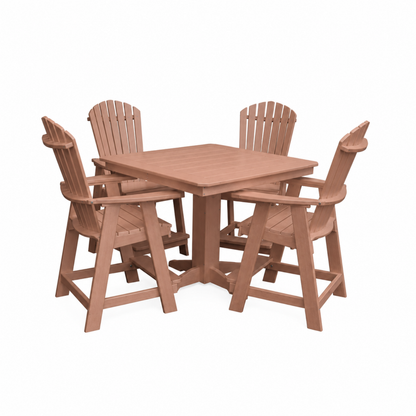 Keystone Amish Co. Sunburst 5-Piece Counter Height Poly Dining Set
