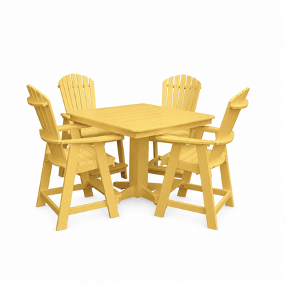 Keystone Amish Co. Sunburst 5-Piece Counter Height Poly Dining Set