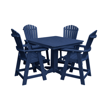 Keystone Amish Co. Sunburst 5-Piece Counter Height Poly Dining Set