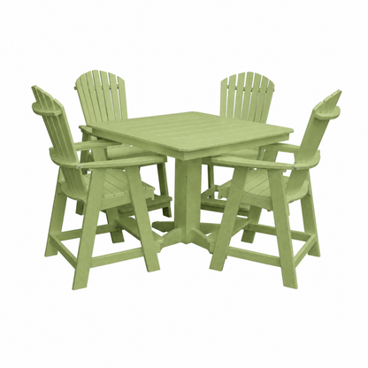 Keystone Amish Co. Sunburst 5-Piece Counter Height Poly Dining Set