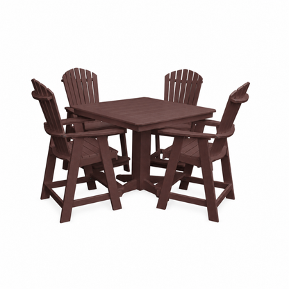 Keystone Amish Co. Sunburst 5-Piece Counter Height Poly Dining Set