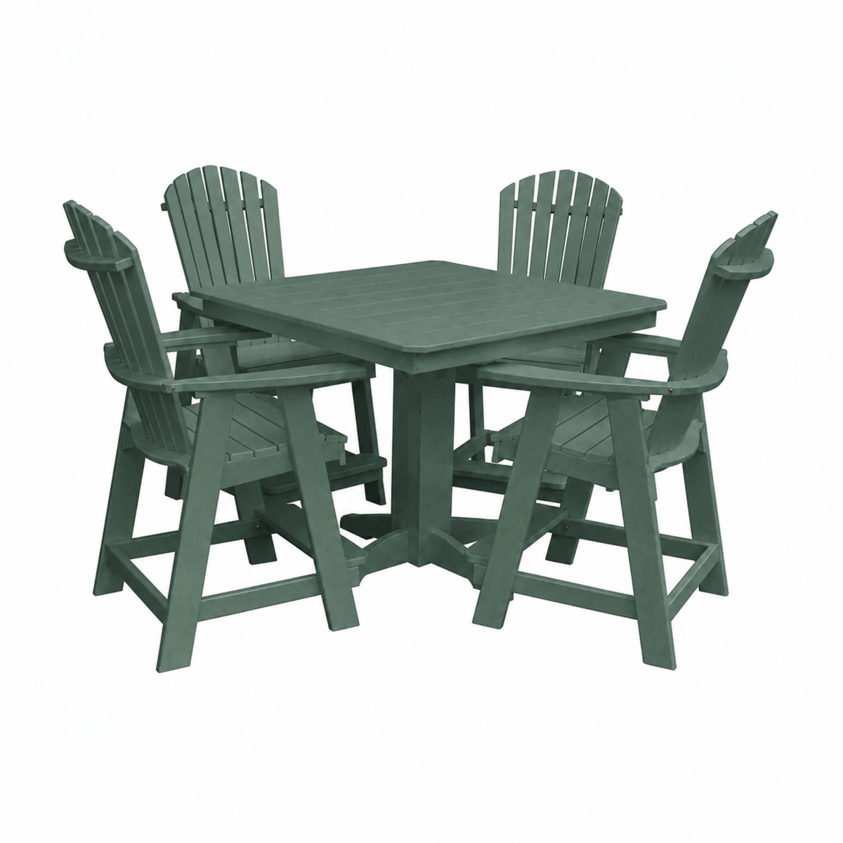 Keystone Amish Co. Sunburst 5-Piece Counter Height Poly Dining Set