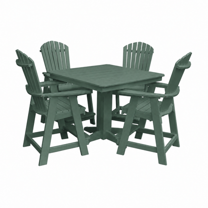 Keystone Amish Co. Sunburst 5-Piece Counter Height Poly Dining Set