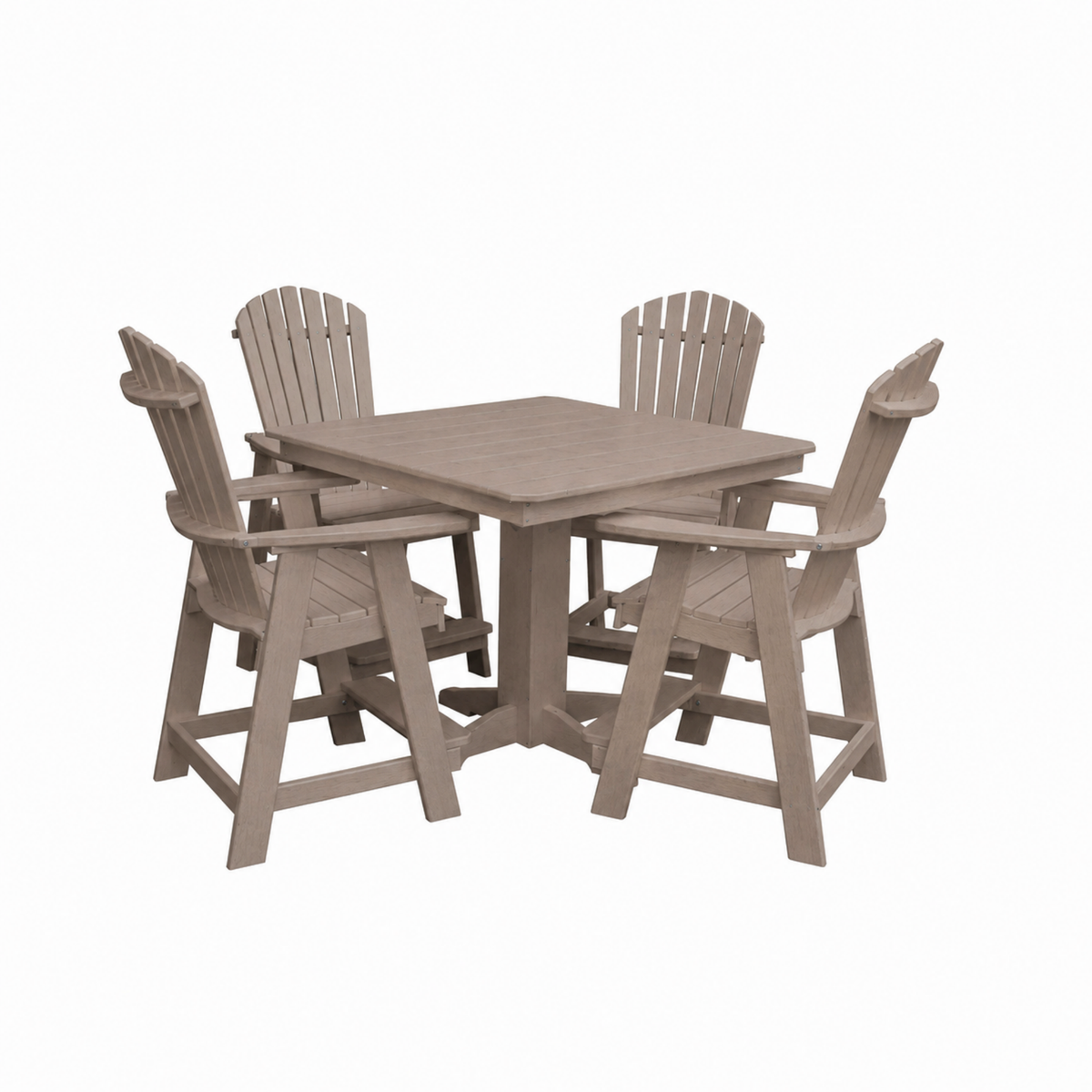 Keystone Amish Co. Sunburst 5-Piece Counter Height Poly Dining Set