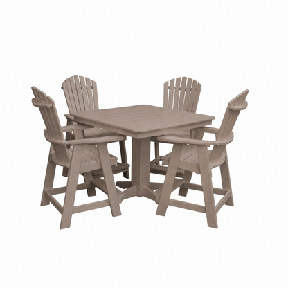 Keystone Amish Co. Sunburst 5-Piece Counter Height Poly Dining Set