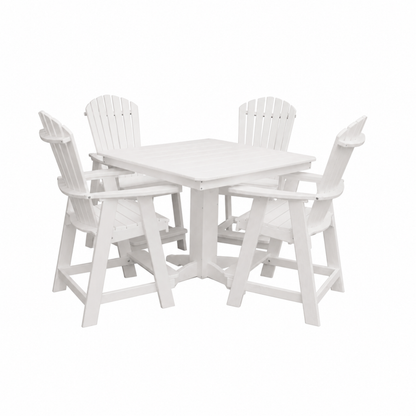 Keystone Amish Co. Sunburst 5-Piece Counter Height Poly Dining Set