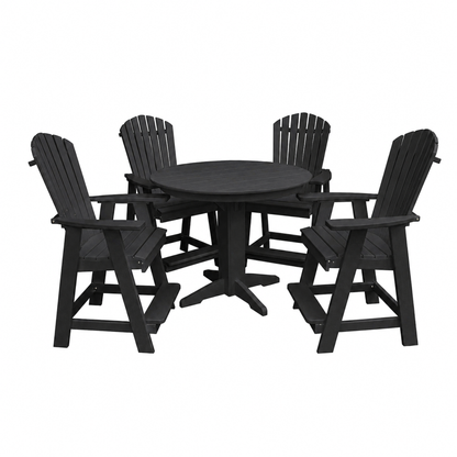 Keystone Amish Co. Sunburst 5-Piece Counter Height Poly Round Dining Set