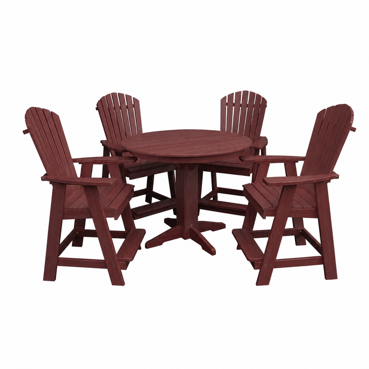 Keystone Amish Co. Sunburst 5-Piece Counter Height Poly Round Dining Set