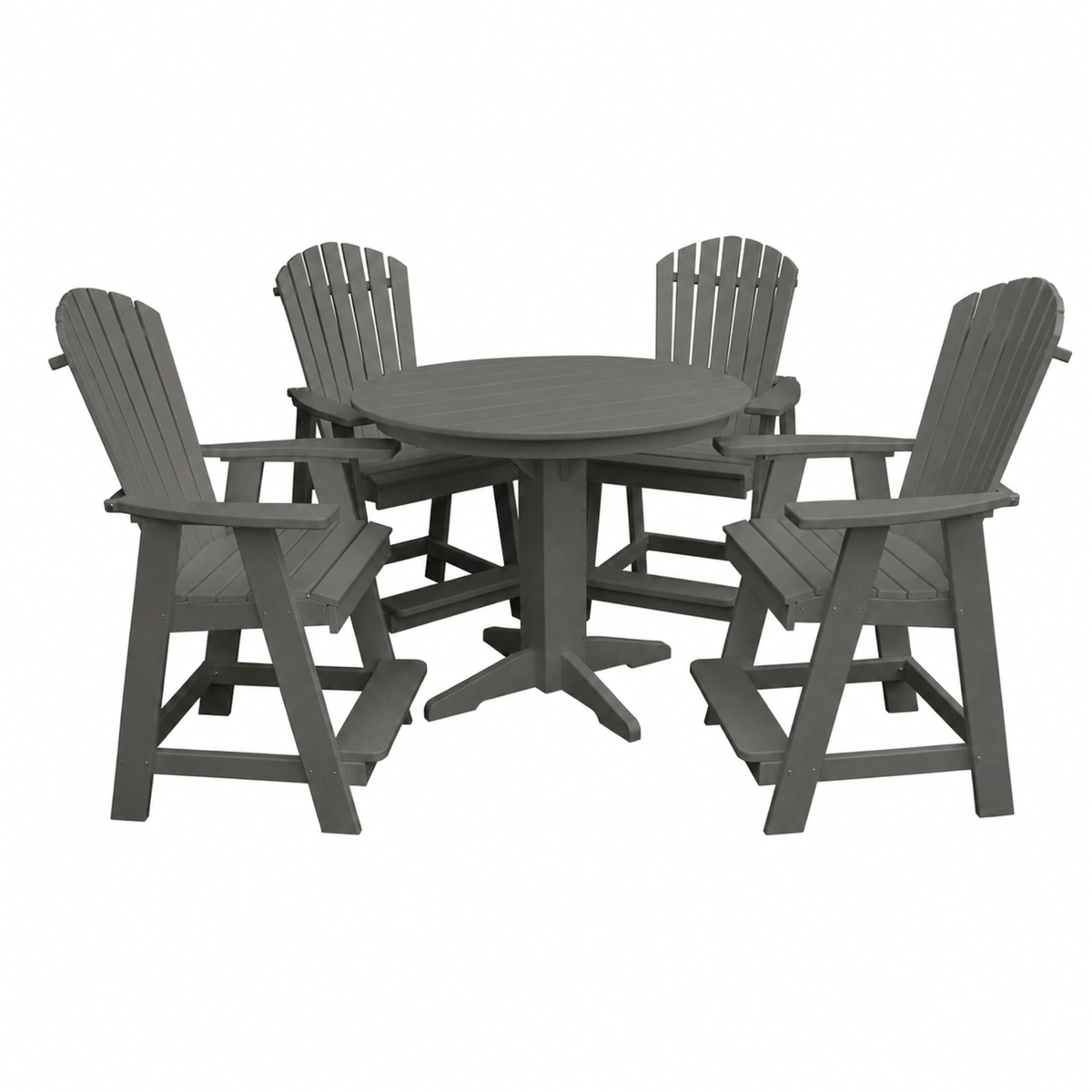 Keystone Amish Co. Sunburst 5-Piece Counter Height Poly Round Dining Set