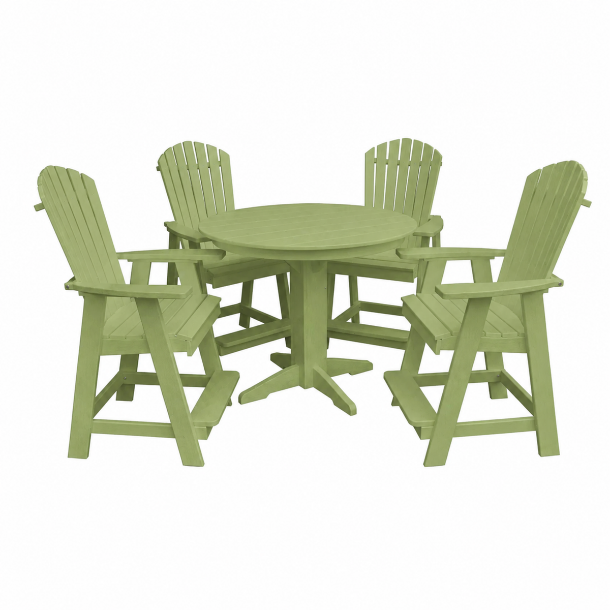 Keystone Amish Co. Sunburst 5-Piece Counter Height Poly Round Dining Set