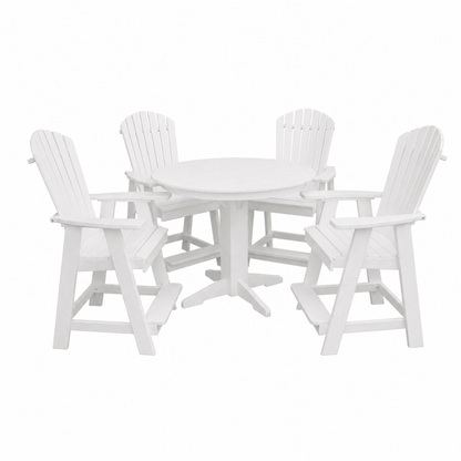 Keystone Amish Co. Sunburst 5-Piece Counter Height Poly Round Dining Set