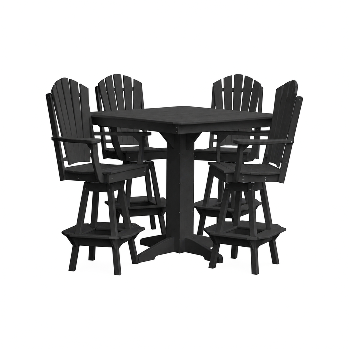 Keystone Amish Co. Sunburst 5-Piece Poly Bar-Height Dining Set