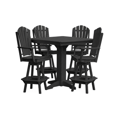 Keystone Amish Co. Sunburst 5-Piece Poly Bar-Height Dining Set