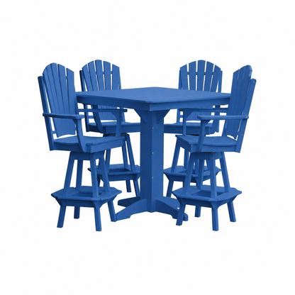Keystone Amish Co. Sunburst 5-Piece Poly Bar-Height Dining Set