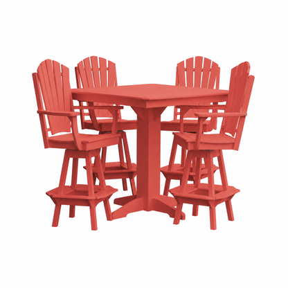 Keystone Amish Co. Sunburst 5-Piece Poly Bar-Height Dining Set