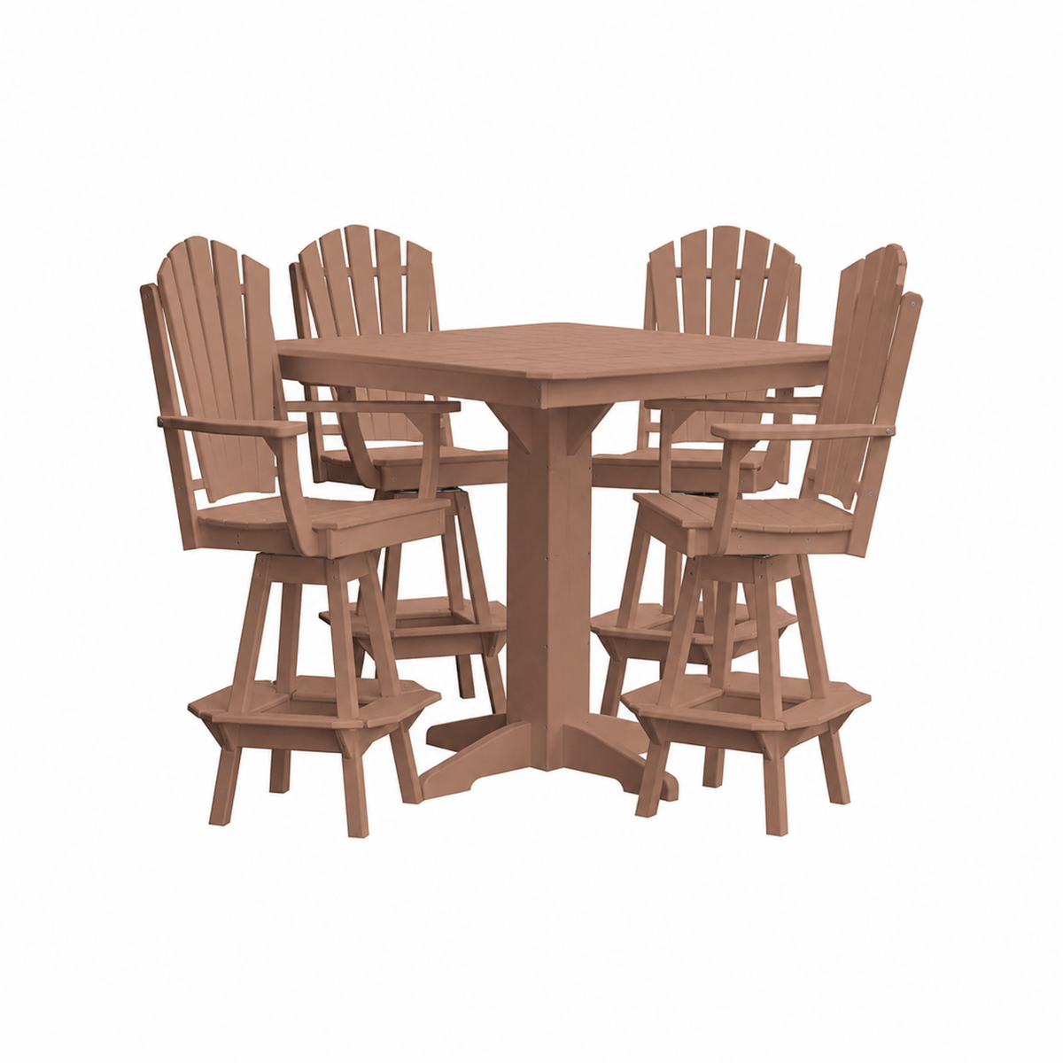 Keystone Amish Co. Sunburst 5-Piece Poly Bar-Height Dining Set