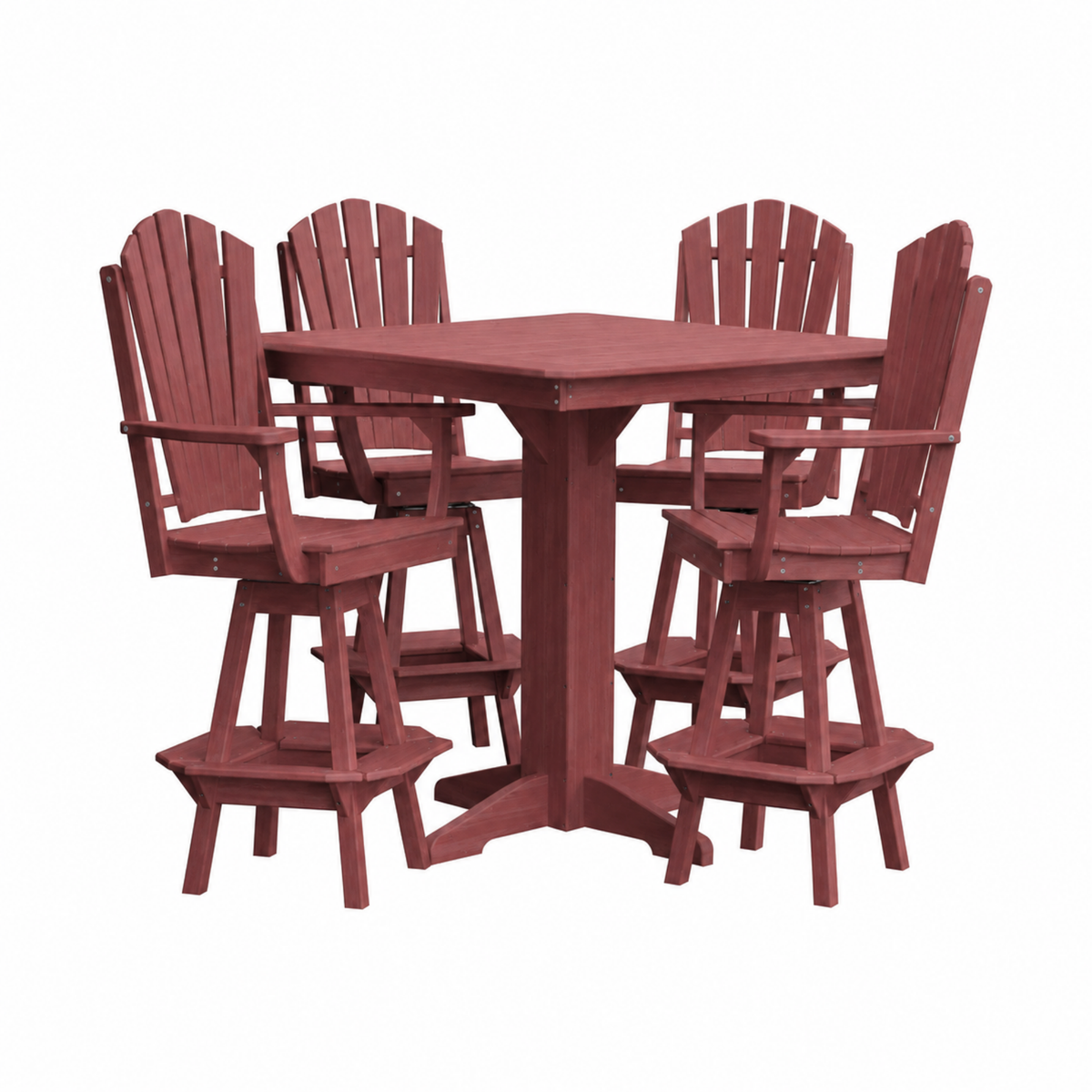 Keystone Amish Co. Sunburst 5-Piece Poly Bar-Height Dining Set