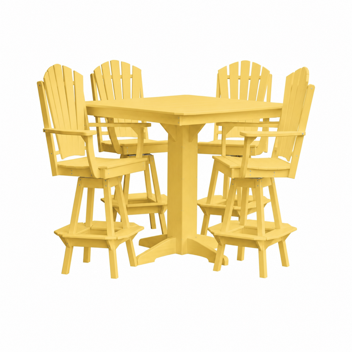 Keystone Amish Co. Sunburst 5-Piece Poly Bar-Height Dining Set