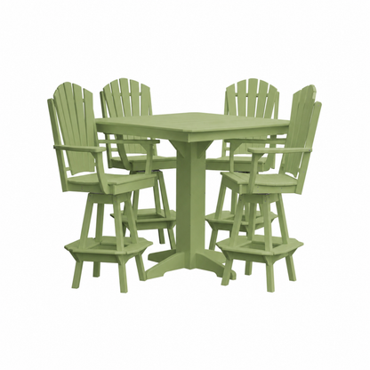 Keystone Amish Co. Sunburst 5-Piece Poly Bar-Height Dining Set