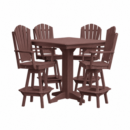 Keystone Amish Co. Sunburst 5-Piece Poly Bar-Height Dining Set