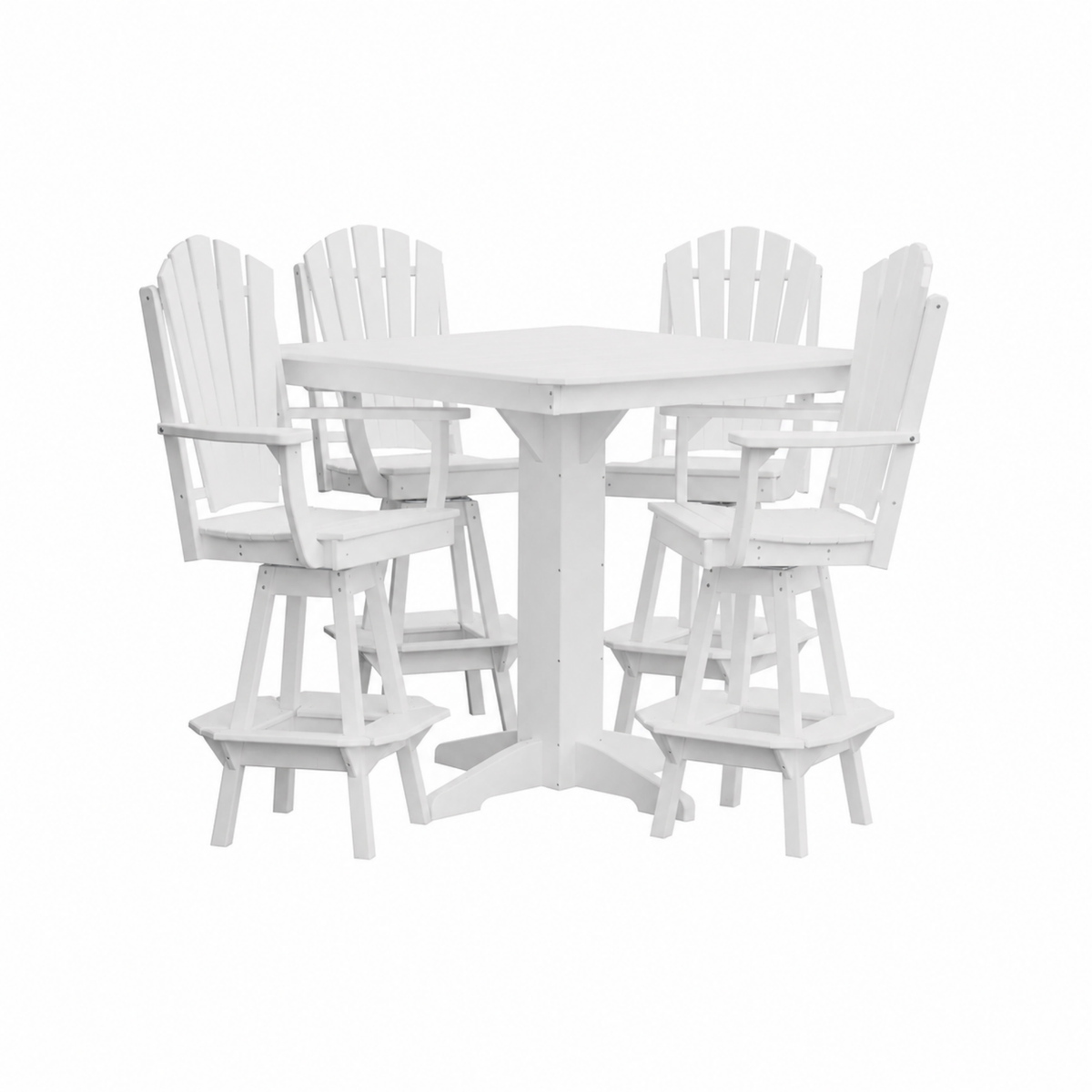 Keystone Amish Co. Sunburst 5-Piece Poly Bar-Height Dining Set