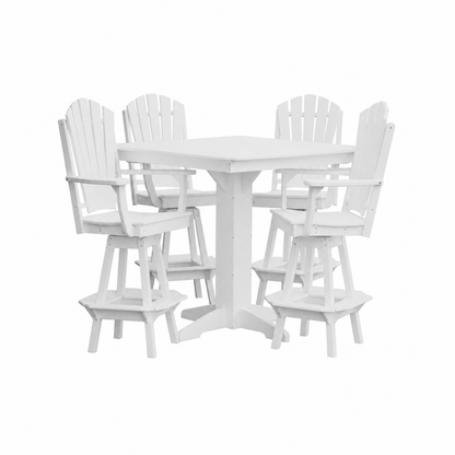 Keystone Amish Co. Sunburst 5-Piece Poly Bar-Height Dining Set