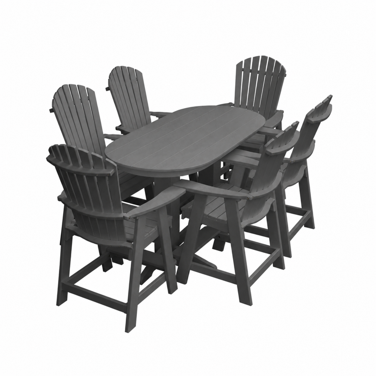 Keystone Amish Co. Sunburst 7-Piece Counter Height Poly Oval Dining Set