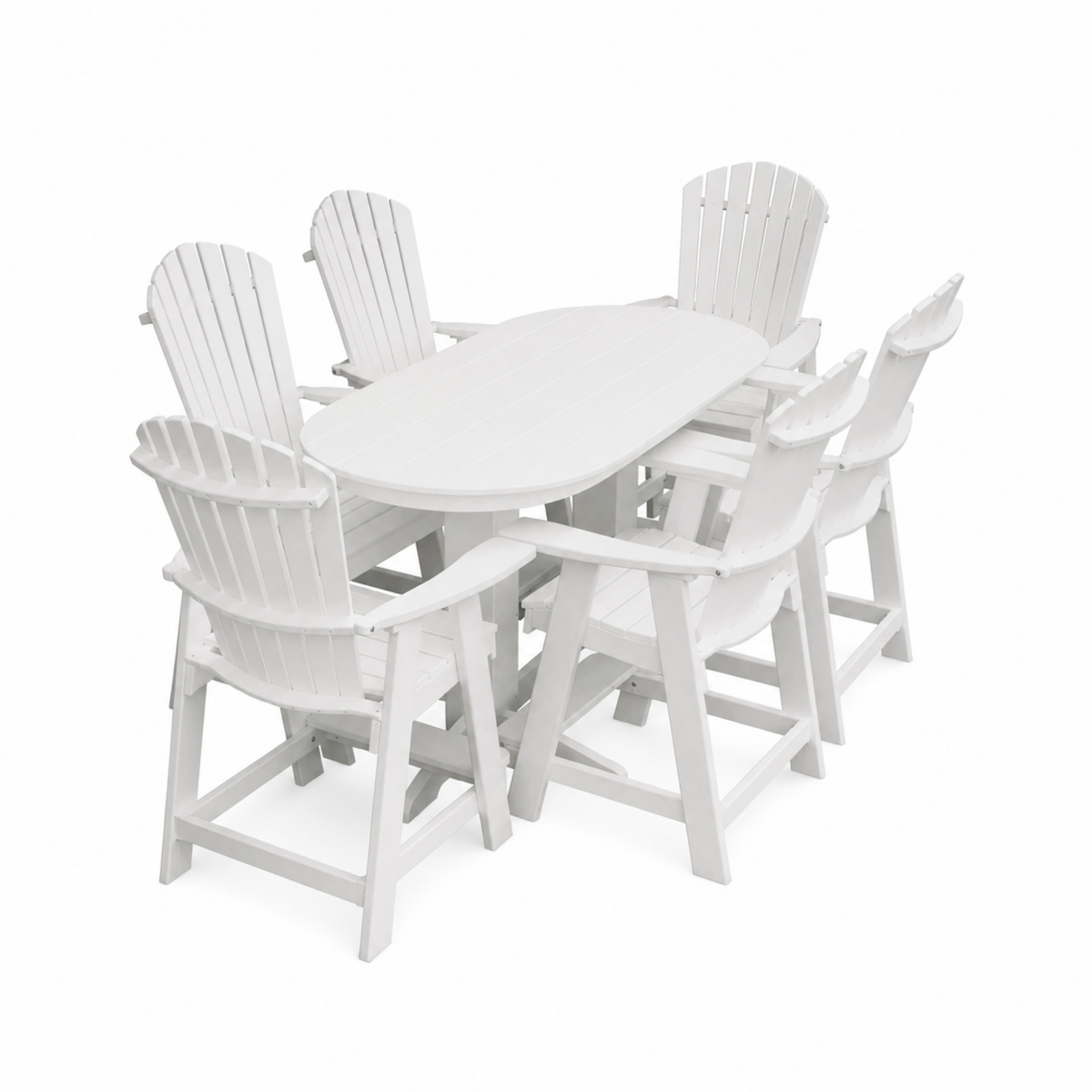Keystone Amish Co. Sunburst 7-Piece Counter Height Poly Oval Dining Set
