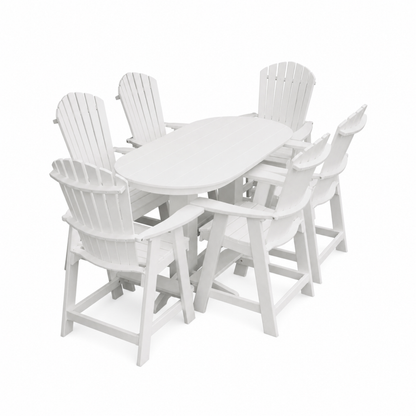 Keystone Amish Co. Sunburst 7-Piece Counter Height Poly Oval Dining Set
