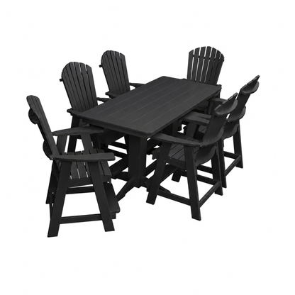 Keystone Amish Co. Sunburst 7-Piece Poly Counter Height Dining Set