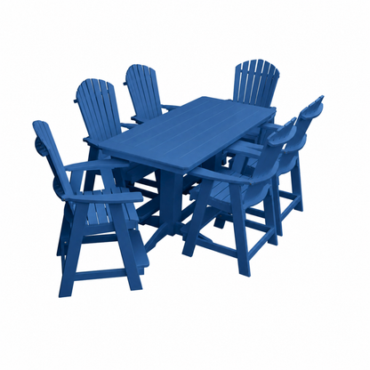 Keystone Amish Co. Sunburst 7-Piece Poly Counter Height Dining Set