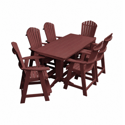 Keystone Amish Co. Sunburst 7-Piece Poly Counter Height Dining Set
