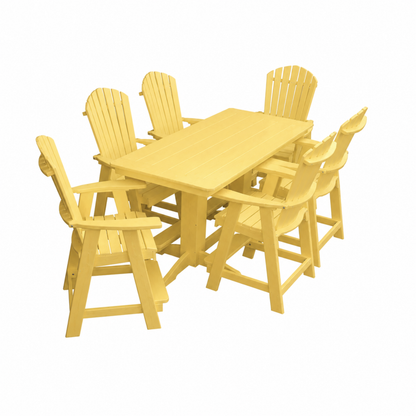 Keystone Amish Co. Sunburst 7-Piece Poly Counter Height Dining Set