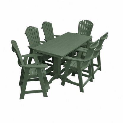 Keystone Amish Co. Sunburst 7-Piece Poly Counter Height Dining Set
