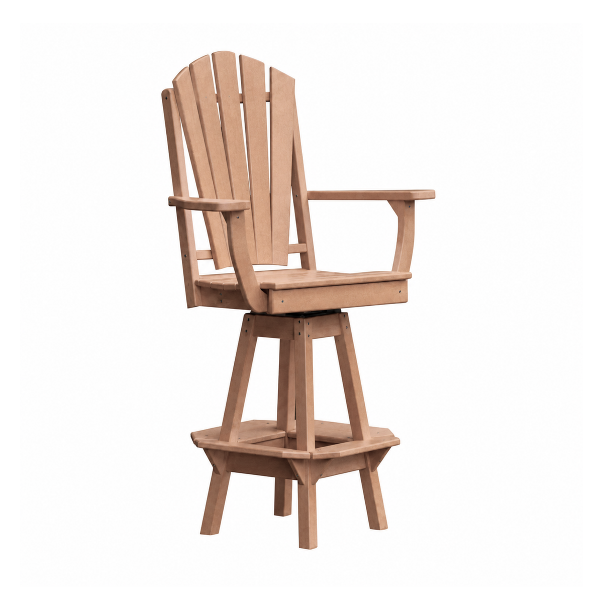Keystone Amish Co. Sunburst Poly Outdoor Swivel Bar Chair