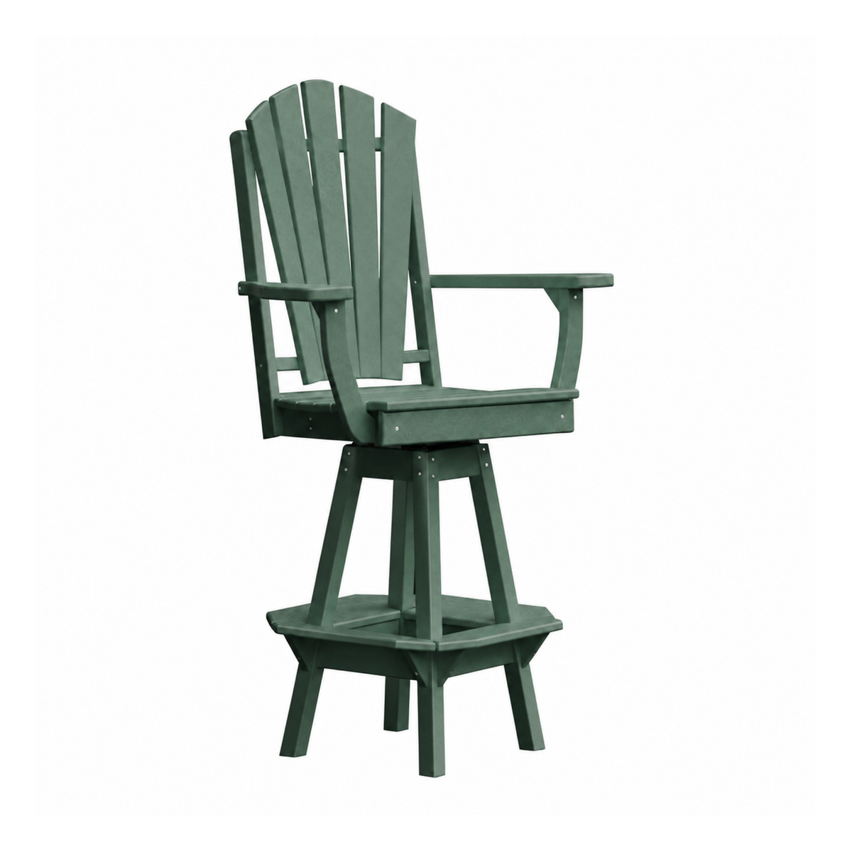 Keystone Amish Co. Sunburst Poly Outdoor Swivel Bar Chair