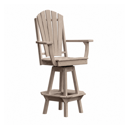 Keystone Amish Co. Sunburst Poly Outdoor Swivel Bar Chair
