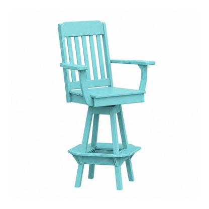 Keystone Amish Co. Traditional Poly Composite Swivel Bar Chair