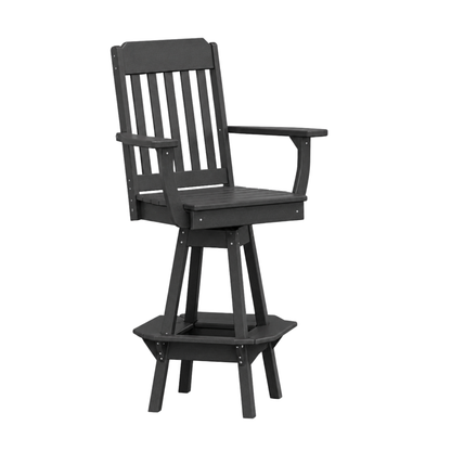 Keystone Amish Co. Traditional Poly Composite Swivel Bar Chair
